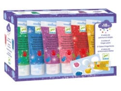 Djeco finger paints in glitter tube