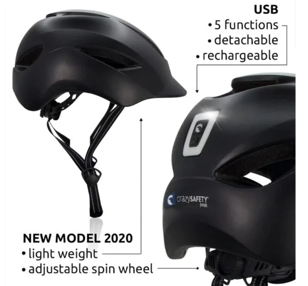 Casco Crazy Aero nero opaco L 58-61 cm