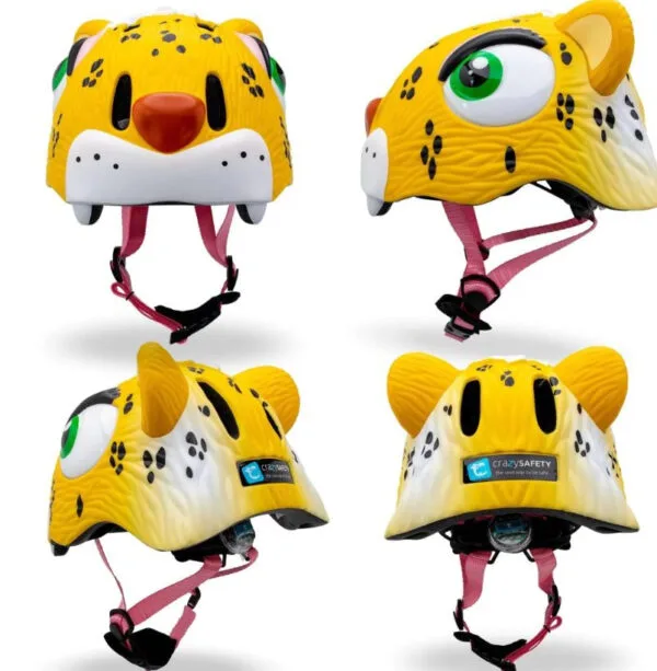 Dječja kaciga Crazy Animal 49-55 cm s leopard žutom bojom 