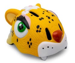 Crazy animal 49-55 cm leopard yellow children's helmet 