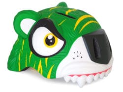 Crazy animal 49-55 cm green tiger children's helmet 