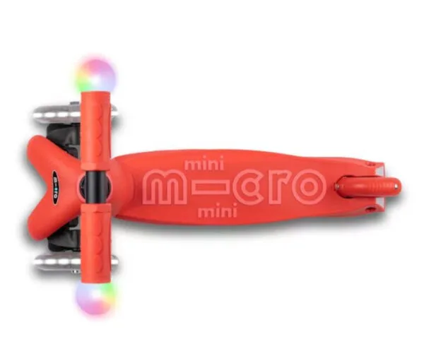 Mikro skuter mini2grow deluxe magic LED crveni