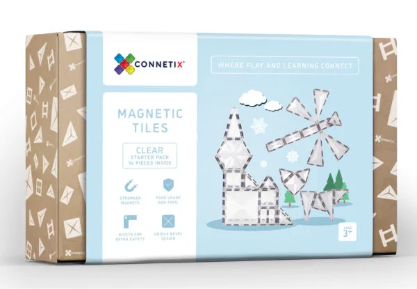 Connetix clear starter pack 34 pezzi