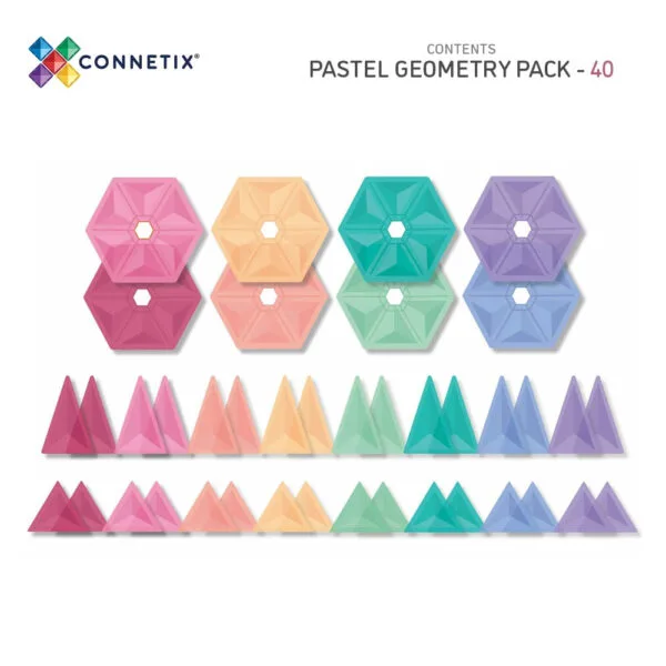 Connetix geometria pastello confezione da 40 pezzi