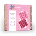 Connetix pastelni set osnovnih tanjura, pastelno ružičasta i bobičasta, 2 komada