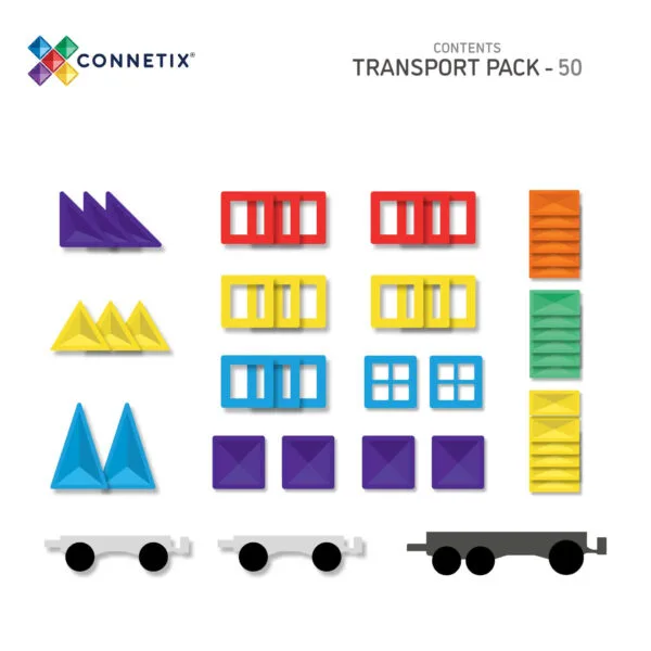 Connetix Regenbogen-Transportpackung 50 Stück