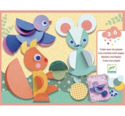 Djeco collage circles, squirrel & friends
