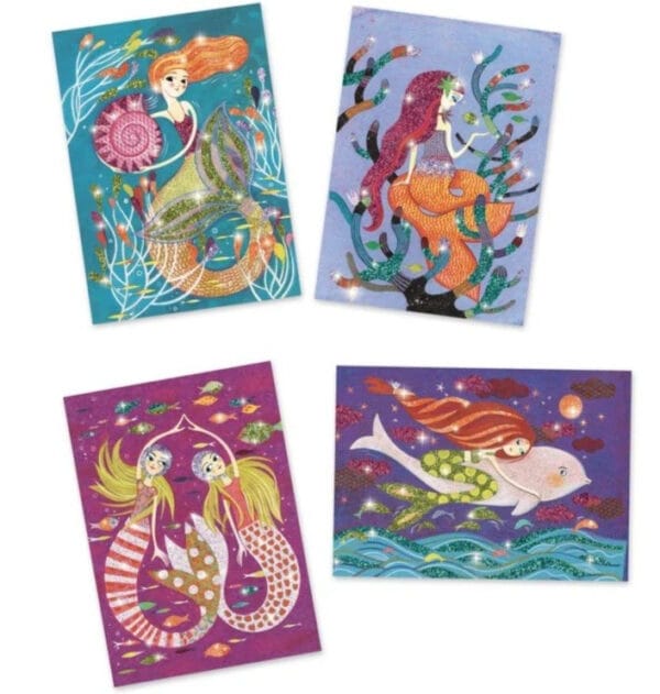 Djeco Mermaids decorated with glitter