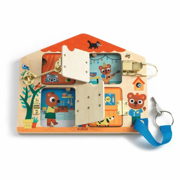 Djeco Cabanalock lavagna con gesso con serrature