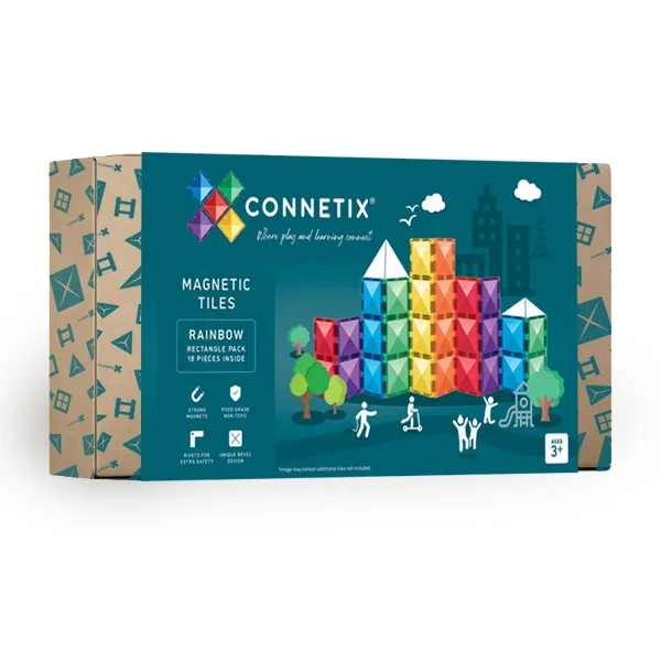 Connetix Regenbogen-Rechteckpackung 18 Stück