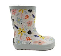 Koel rain boots white flowers