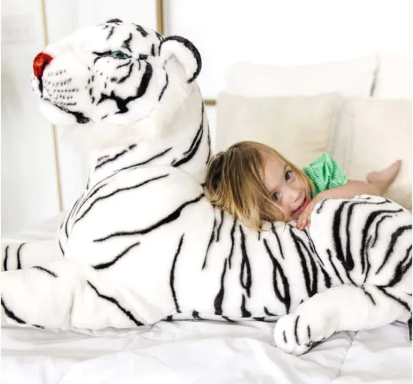 M&D Grande peluche di tigre bianca
