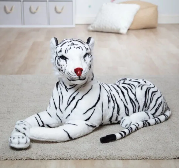 M&D Grande peluche di tigre bianca