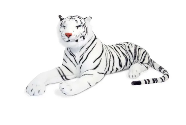 M&D Grande peluche di tigre bianca