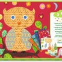 Djeco pagine da colorare in spugna Gufo & amici