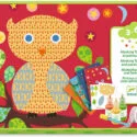 Djeco pagine da colorare in spugna Gufo & amici