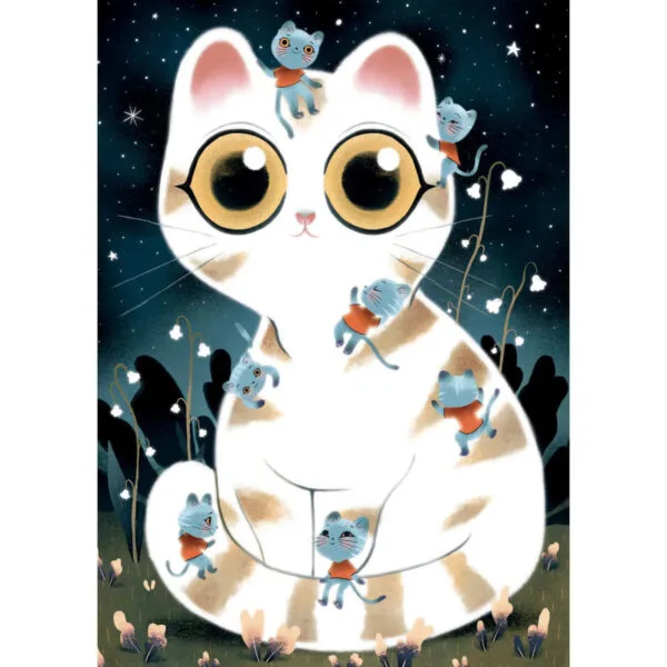 Djeco Glow in the Dark Kitten Puzzle, 50 Teile
