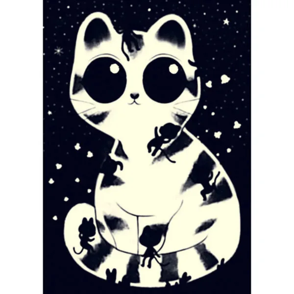 Djeco Glow in the Dark Kitten Puzzle, 50 Teile