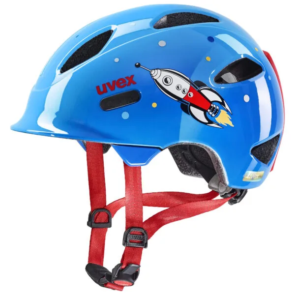 Casco per bambini Uvex 45-50 cm stile Oyo blu rocket