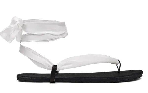 Ahinsa Sandalen Knöchelband Schwarz