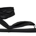 Ahinsa sandali Ankle Ribbon Black