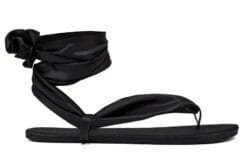 Ahinsa Sandalen Knöchelband Schwarz