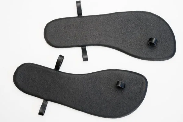 Ahinsa Sandalen Knöchelband Schwarz