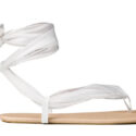 Ahinsa Sandalen Knöchelband Weiß