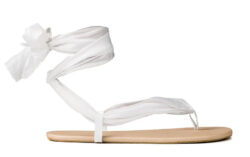 Ahinsa Sandalen Knöchelband Weiß