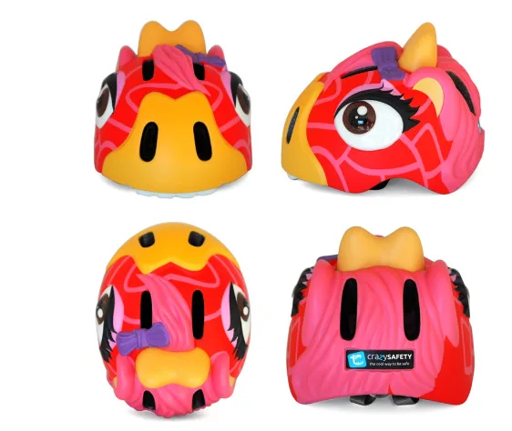 Crazy Animal Giraffe Helm ROT 49-55 C