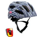 Casco Crazy a strisce blu 54-58 cm (LED)