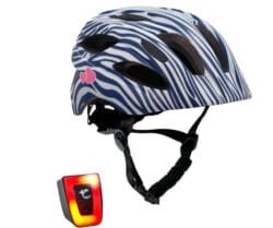 Luda kaciga s plavim prugama 54-58 cm (LED)
