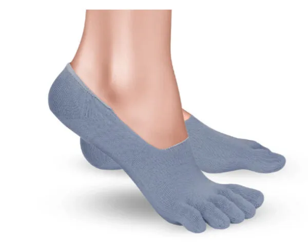 Calzini Knitido Essentials No Show blu/grigio