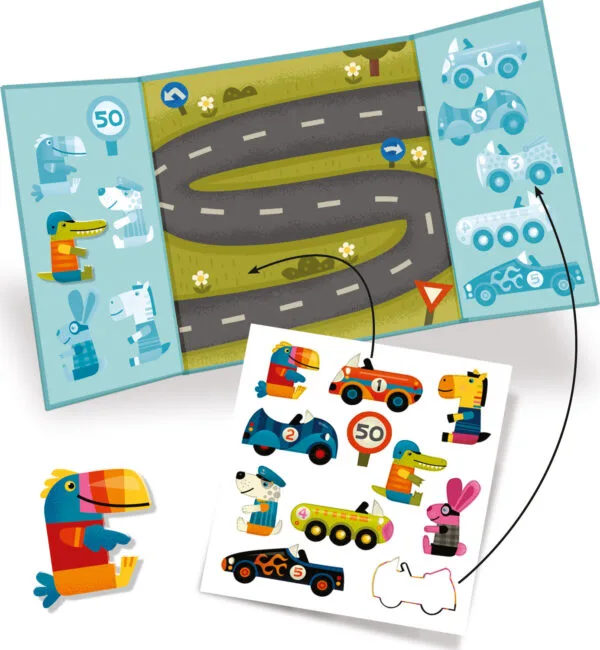 Adesivi rimovibili per auto Djeco