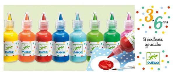 Djeco colori a tempera 8 pezzi