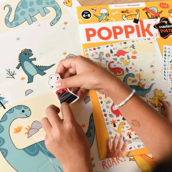 Poppik Dinosaurier kreative Poster und Aufkleber