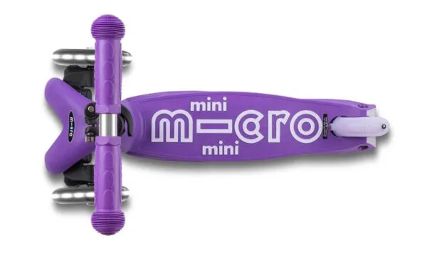 Micro Skiro Mini zložljiv vijola LED
