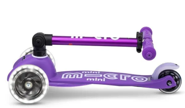 Micro Skiro Mini zložljiv vijola LED