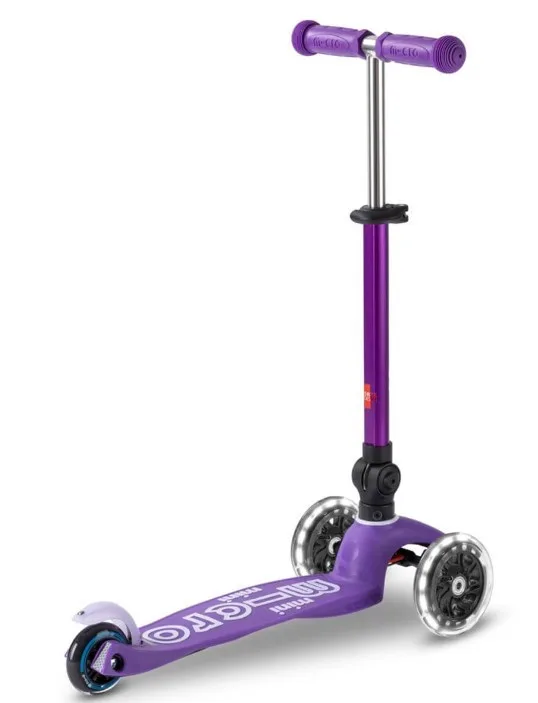 Micro Skiro Mini zložljiv vijola LED