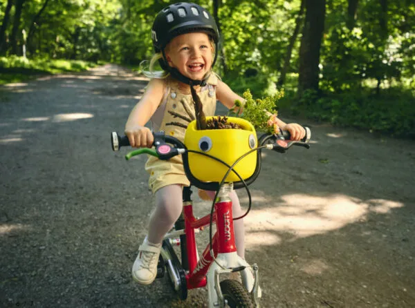 Woom POP Cestino per bicicletta giallo