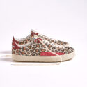 Fleeters sneakers Peach Leopard & Borgona
