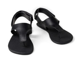 Ahinsa Sandalen Einfach Schwarz