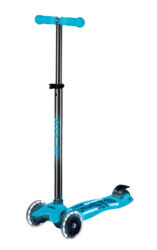 Micro Maxi Deluxe GLOW LED kristalno moder otroški skiro