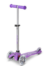 Micro Mini Deluxe Glitter LED Lila Kinder Scooter