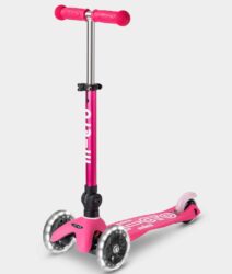 Micro skiro Mini zložljiv rožnat LED