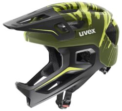 Uvex čelada React Jr Fullface Dark Green Matt 52-56 cm